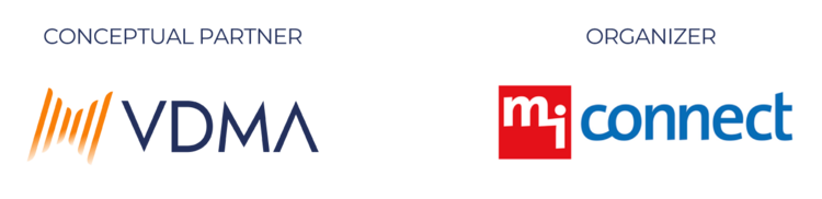 Logos of the VDMA, Conceptual Partner and mi-connect, organizer of the VDMA European Summit